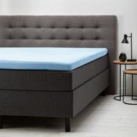Topper Hoeslaken Katoen Stretch Lichtblauw 90x200 Cm Ademend Fresh And Co - Dekbed-Discounter.nl