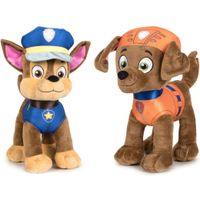 Paw Patrol knuffels set van 2x karakters Chase en Zuma 27 cm - thumbnail