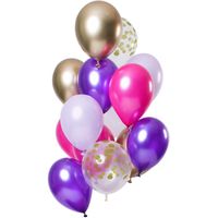 Ballonnen Set Purple Posh Premium - 12 Stuks