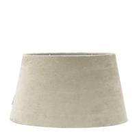 Riviera Maison Lampenkap Beige, Halfrond - Oval Velvet (ØxH) 45x26