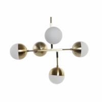 Plafondlamp DKD Home Decor Metaal Kristal Gouden (74 x 52 x 168 cm)