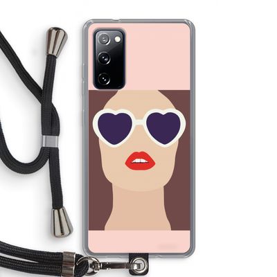Red lips: Samsung Galaxy S20 FE / S20 FE 5G Transparant Hoesje met koord