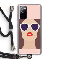 Red lips: Samsung Galaxy S20 FE / S20 FE 5G Transparant Hoesje met koord