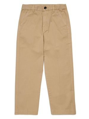 Diesel Kids pantalon droit à logo brodé - Tons neutres