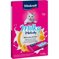 Vitakraft Milky Melody melkcrème met kaas kattensnack (7 x 10 g) 11 verpakkingen - thumbnail