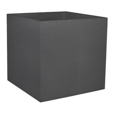 Bloempot EDA CF-6540042 Antraciet Donker grijs Plastic Vierkant 49,5 x 49,5 x 49,5 cm