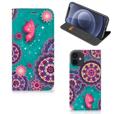 iPhone 12 Mini | Bookcase | Cirkels en Vlinders