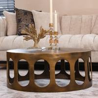 Richmond Ronde Salontafel 'Du Pont' 86cm, kleur Brushed Gold Richmond Ronde Salontafel 'Du Pont' 86cm, kleur Brushed Gold