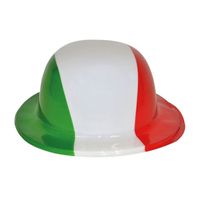 Plastic bolhoed Italiaanse vlag kleuren   -
