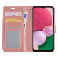 Basey Samsung Galaxy A13 5G Hoesje Book Case Kunstleer Cover Hoes - Rose goud - thumbnail