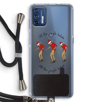 Jingle Ladies: Motorola Moto G9 Plus Transparant Hoesje met koord