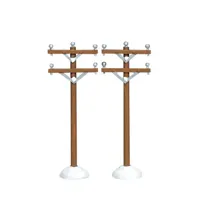 Lemax telephone poles s/2 kerstdorp accessoire 2006