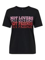 Only Onllotte Life Reg S/s Not Top Box Jrs T-shirt Korte Mouw Black Not Lovers