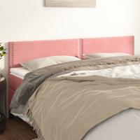 Hoofdborden 2 st 80x5x78/88 cm fluweel roze