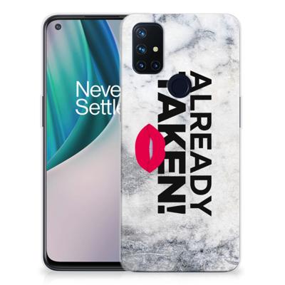 OnePlus Nord N10 5G | Siliconen hoesje | met naam Already Taken White