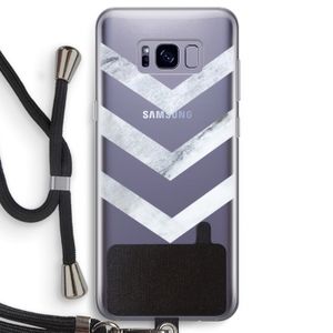 Marmeren pijlen: Samsung Galaxy S8 Transparant Hoesje met koord
