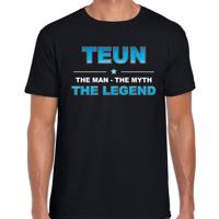 Teun Voornaam cadeau - The man, The myth the legend - zwart - voor heren - verjaardag
