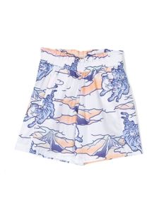 Kenzo Kids short à imprimé graphique - Blanc