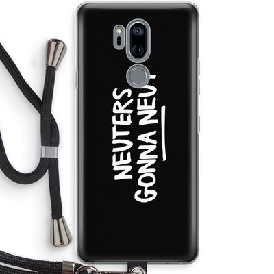 Neuters (zwart): LG G7 Thinq Transparant Hoesje met koord