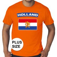 Grote maten Holland vlag shirt oranje heren 4XL  -