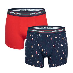 Happy Shorts Happy Shorts 2-Pack Kerst Boxershorts Heren Christmas Stuff