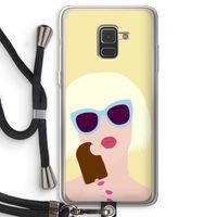 Ice cream: Samsung Galaxy A8 (2018) Transparant Hoesje met koord