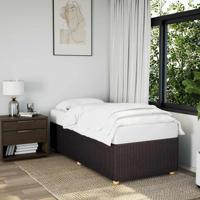Bedframe zonder matras 80x200 cm stof donkerbruin