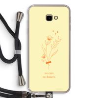 No rain no flowers: Samsung Galaxy J4 Plus Transparant Hoesje met koord No rain no flowers: Samsung Galaxy J4 Plus Transparant Hoesje met koord