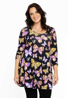 Yoek Tuniek wide bottom | Zwart | Maat 54/56