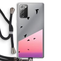 Fly away: Samsung Galaxy Note 20 / Note 20 5G Transparant Hoesje met koord