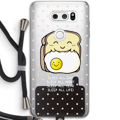 Sleep All Day: LG V30 Transparant Hoesje met koord