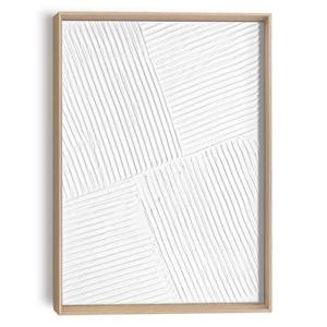 Reinders - Diagonal White - Craft Art Schilderij 40x30cm Hout