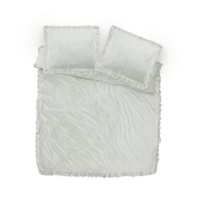 Sleeptime Velvet Ruffles Cappuccino Wit 200 x 220 cm