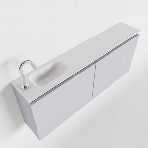 MONDIAZ TURE 120cm toiletmeubel cale. EDEN wastafel talc links 1 kraangat