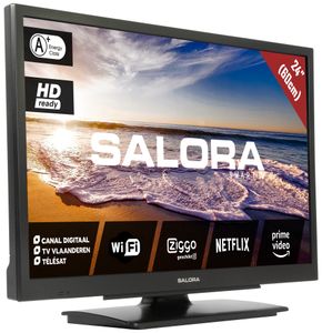 Salora 9100 series 24LED9109CTS2DVDWIFI tv 61 cm (24") HD Smart TV Wifi Zwart