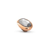 Melano Twisted Cloudy Oval Steentje Crystal | Rosé
