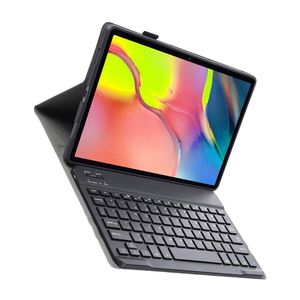 Basey Samsung Galaxy Tab A 10.1 2019 Hoes Toetsenbord Hoesje Keyboard Case Cover - Rose Goud