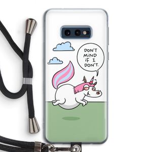 Unicorn: Samsung Galaxy S10e Transparant Hoesje met koord