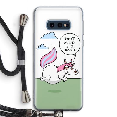Unicorn: Samsung Galaxy S10e Transparant Hoesje met koord