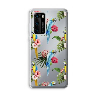 Kleurrijke papegaaien: Huawei P40 Transparant Hoesje