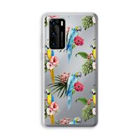 Kleurrijke papegaaien: Huawei P40 Transparant Hoesje