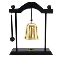 Feng Shui Tafelgong Bel met Klopper en Zwart Frame (25 cm)