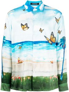 Nahmias chemise Butterfly Beach - Bleu