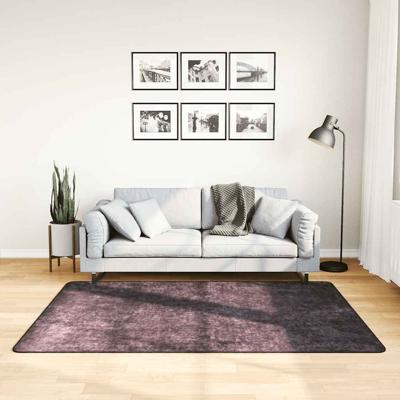 VidaXL Vloerkleed wasbaar anti-slip 120x180 cm antracietkleurig