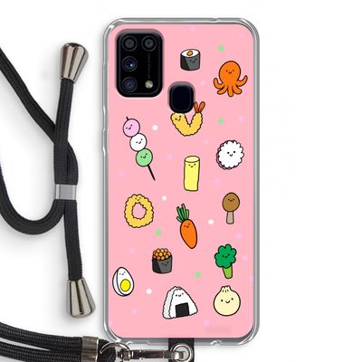 Happy bento friends: Samsung Galaxy M31 Transparant Hoesje met koord