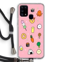 Happy bento friends: Samsung Galaxy M31 Transparant Hoesje met koord