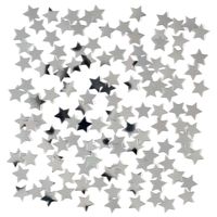 3 x stuks zilveren sterren confetti zakjes 15 gram - thumbnail