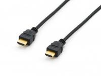 Equip 119374 HDMI-kabel HDMI Aansluitkabel HDMI-A-stekker 15.00 m Zwart Vergulde steekcontacten