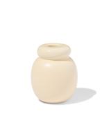 051 Kandelaar 8.5x10cm Keramiek Crème