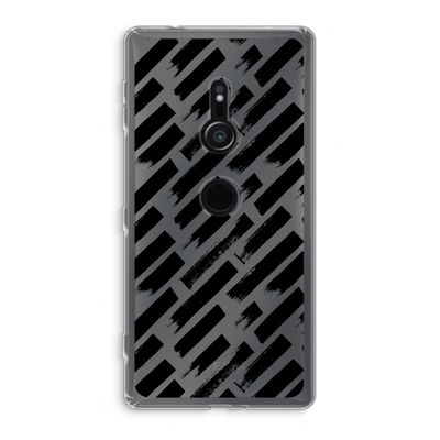 Zwarte vegen: Sony Xperia XZ2 Transparant Hoesje